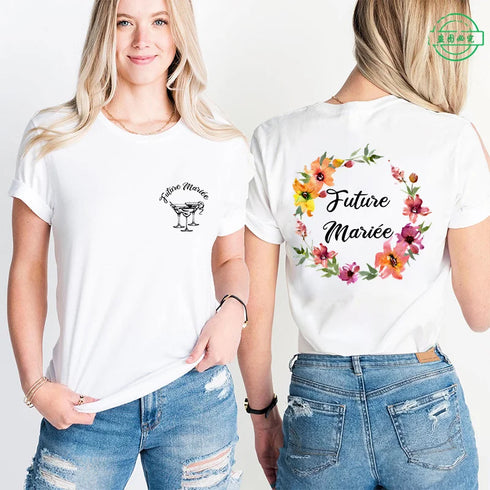 French Girls’ EVJF Vibe: Future Bride & Team Bride Matching Tees – Rock Your Single Farewell At Bachelorette Party T-shirt