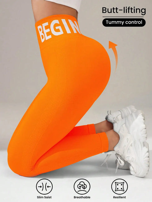Seamless High Waist Yoga Leggings with Butt-Lifting Design