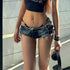 Y2K Low Rise Micro Denim Shorts