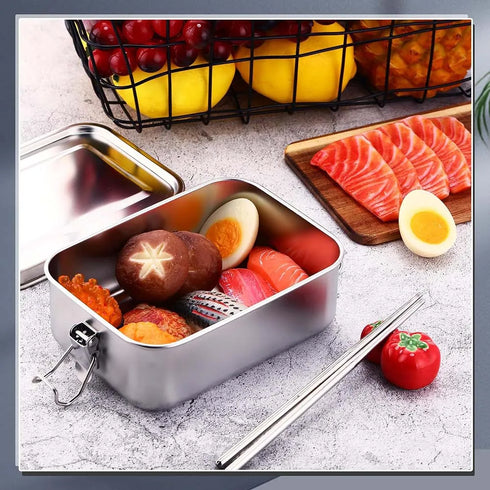 4Pcs Stainless Steel Bento Box Food Storage Containers