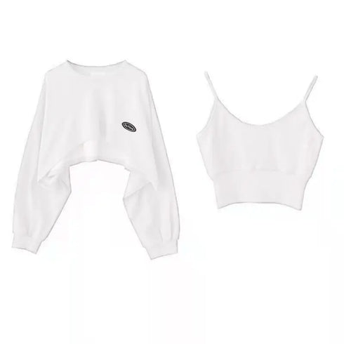 Women's Solid Colour O-neck Long Sleeve Hoodie Sweatshirt