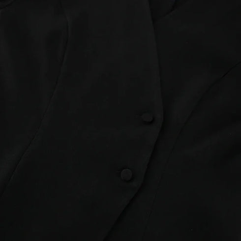 Elegant Black Blazer with Gold Buttons