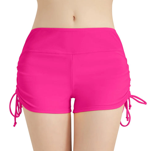High Waist Adjustable Swim Shorts for Women
