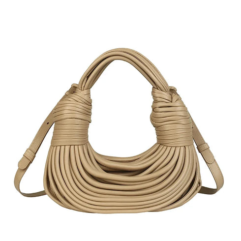 MOODS Luxury Evening Purses Golden Noodle Knot Clutch Bag for Dinner Party Stylish Women's Handbag Fashion Accessory