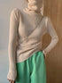 Knitted Sweater Women Korean Version Turtleneck Pullover Warm Lapping Basic Tops