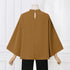 VONDA Women Fashion Blouse 2024 Elegant Autumn Tunic Tops Casual Stand Collar 3/4 Flare Sleeve Office Shirts Oversized Blusas