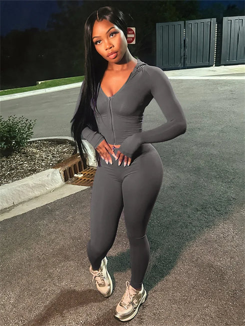 Sporty Casual 2 Piece Tracksuit Set for Women
