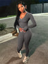 Sporty Casual 2 Piece Tracksuit Set for Women