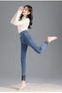 High-Waisted Fleece-Lined Slim Jeans for Women