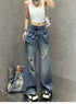 Chic Wide Leg Denim Jeans for Women