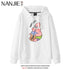 Anime Cartoon Print Hoodies for Women