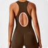Seamless V-Back Tummy Control Yoga Bodysuit