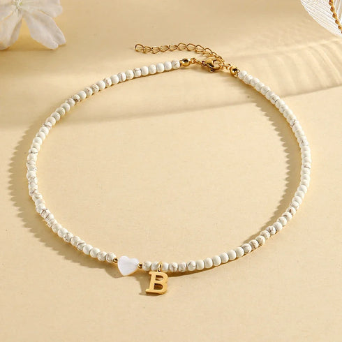 Personalised Bohemian Choker Necklace with Heart Pendant