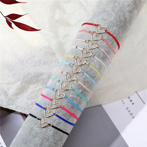 12-Piece Hollowed Out Alloy Love Bracelet Set