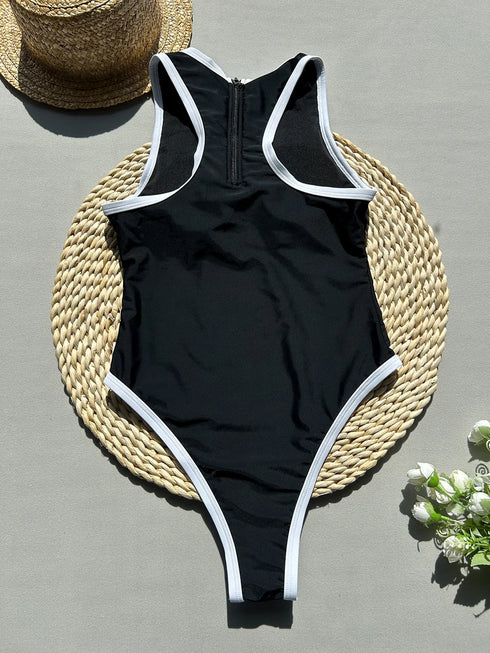 Classic Black One-Piece Swimsuit for Women