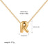 3D Bubble Initial A-Z Mini Necklace - Gold Plated