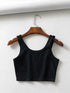 Chic Sleeveless Summer Crop Top with U Collar