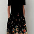Elegant Floral Print Loose Casual Dress for Women