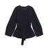 V-Neck Shoulder Pad Knit Blazer for Women