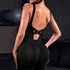 Solid Sleeveless Backless Bodycon Jumpsuit for Women