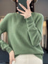 Women 100% Pure Merino Wool O-Neck Sweater