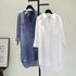 Casual Long Sleeve Blouse with Double Pockets
