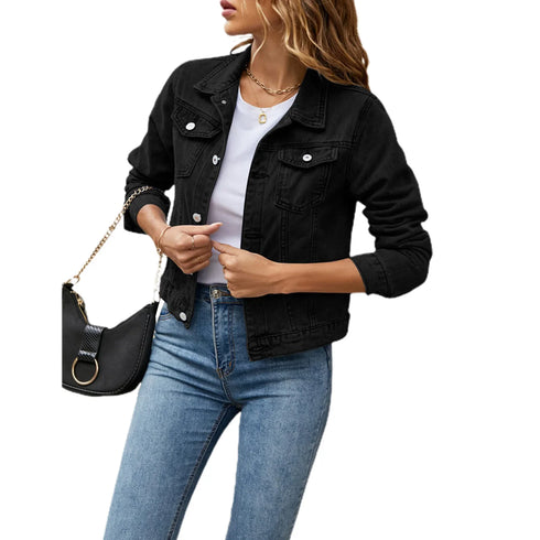 Cropped Denim Jacket for Women