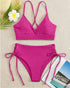 Cikini V-Neck Lace-Up Bikini Set for Women