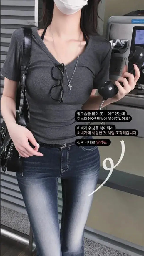 Low Waist Flared Jeans for Women