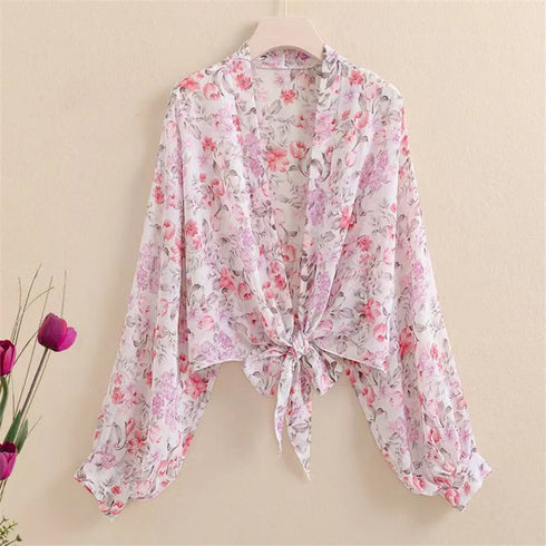 Women’s Summer Kimono Cardigan in Mesh Chiffon