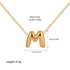 3D Bubble Initial A-Z Mini Necklace - Gold Plated