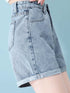 High Waist Denim Mini Shorts for Women