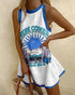 Women’s Puzzle Print Sleeveless Mini Dress