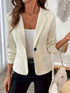 Black Plus Size Woven Blazer for Women