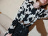 Spring Cow Print Button-Up Blouse for Women