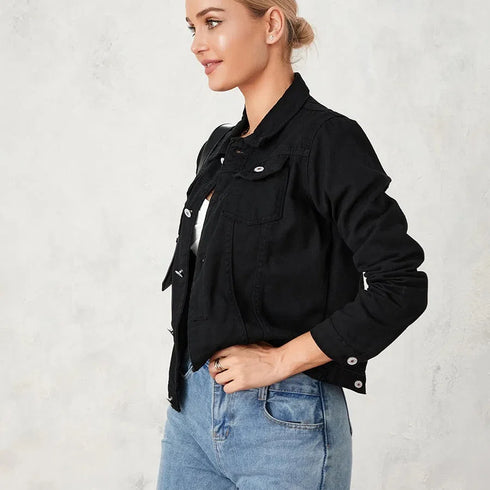 Cropped Denim Jacket for Women