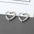 Aide 925 Sterling Silver Love Heart Hoop Earrings