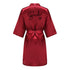 Team Bride Satin Robe with Black Letters