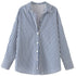 Elegant Oversized Button-Up Blouse for Women