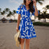 Summer Floral Lace-Up Shirt Dress for Women