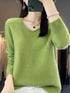 100% Merino Wool V-Neck Pullover Sweater for Women