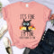 Oversized Black Cat T-Shirt - 'It's Fine, I'm Fine'