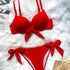 Front Bow Knot Push Up Bikini Set