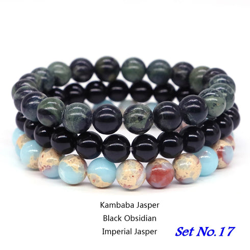 Couples Distance Bracelet Set - Natural Stone Healing