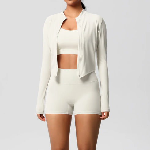 3-Piece Brown Yoga Set for Women