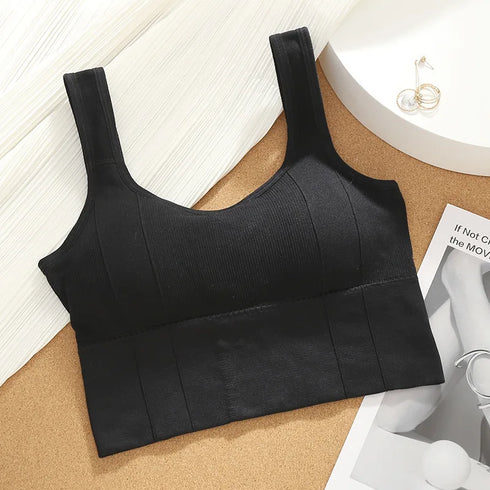 Women Seamless Sports Bra Breathable Crop Top Slim Vest