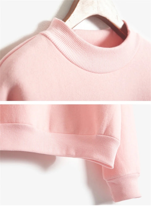 Women's Velvet Turtleneck Long Sleeve Sweatshirt