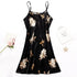Floral Print Silk Nightdress for Women