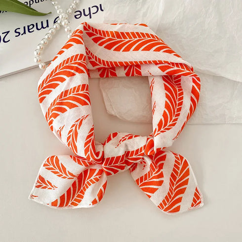 55cm Laies Cotton Linen Square Scarf for Women