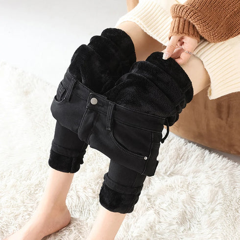 Women's Fleece-Lined Skinny Jeans